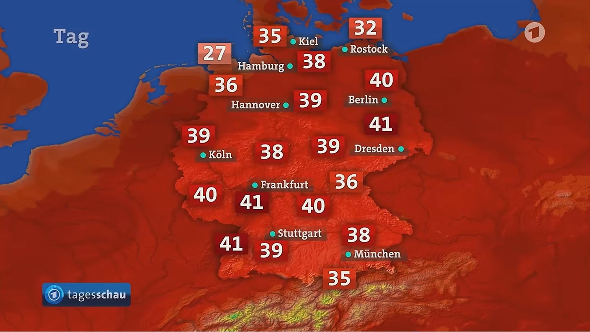 TV-Thema der Woche: Farbgestaltung in Wetterkarten bei ARD, ZDF & Co.